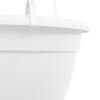 greemotion Lea Hanging Basket, Plastic Hanging Flower Pot in White,