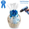 Morepack Shrink Wrap Bags for Gift Baskets,14x18 Inches PVC Heat
