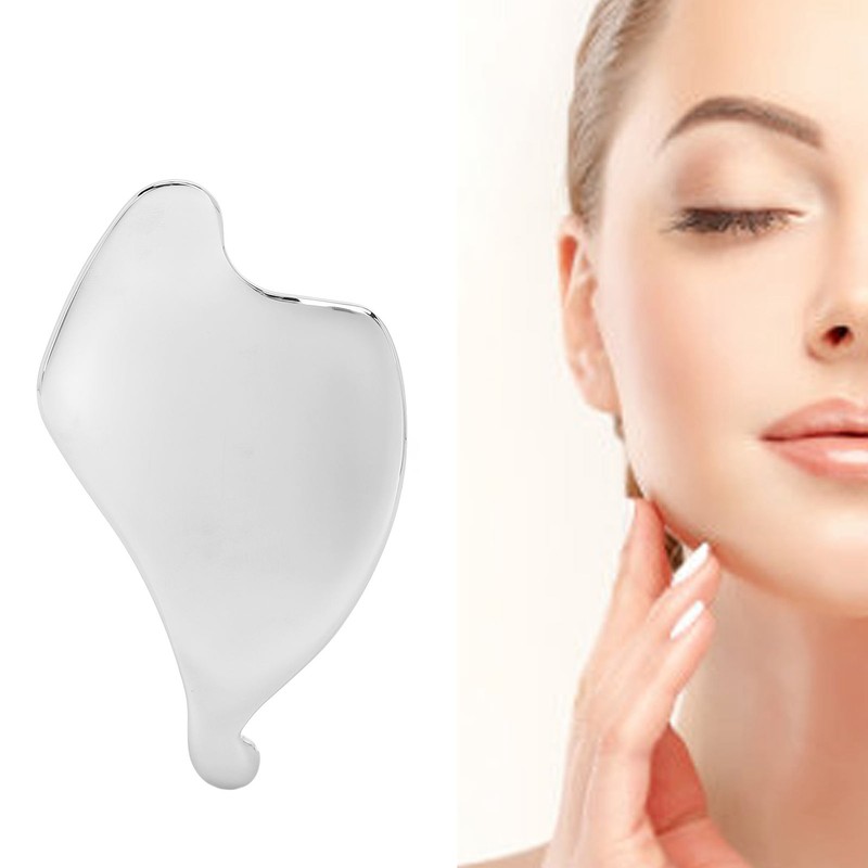 Stainless Steel Gua Sha Board Puffiness Reduction Lymphatic Drainage Heart