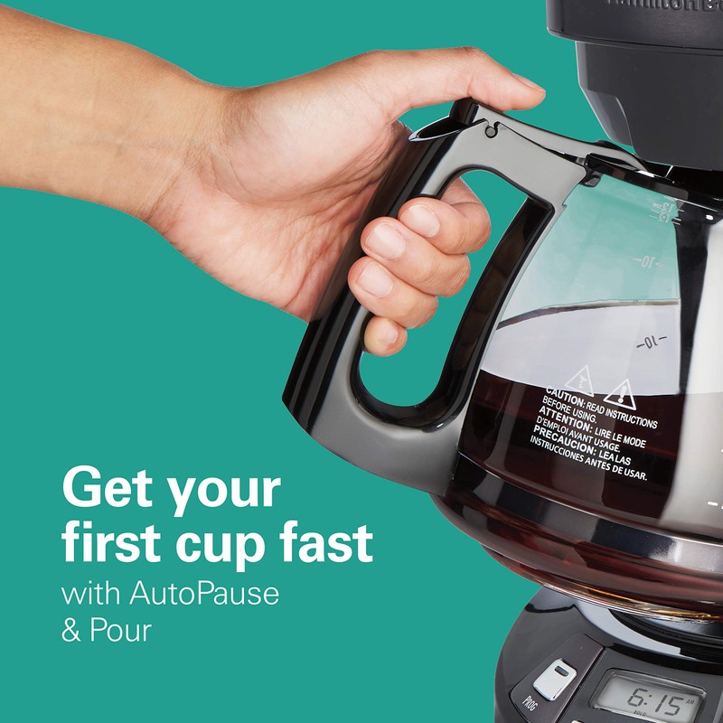 Hamilton Beach 12 Cup Programmable Drip Coffee Maker with 3