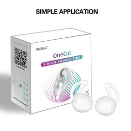 OneCut 5 Pairs Silicone Ear Tips Compatible for AirPods 1&2 - Soft Anti-Slip Sport Earbud Tips, Anti-Drop Ear Hook Gel Headphones Earphones Protective Accessories (Clear)