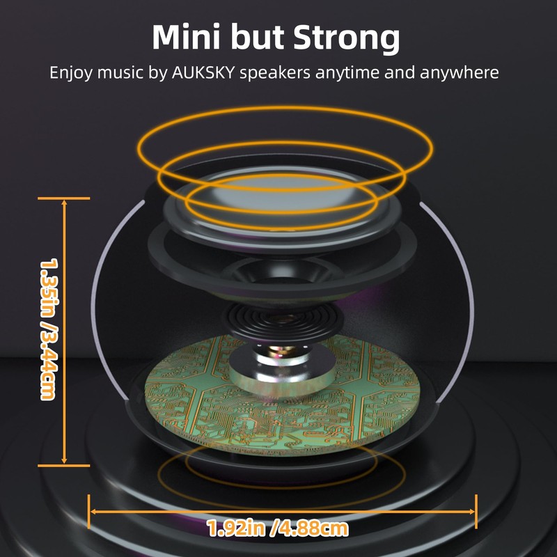 AUKSKY 2Pack Portable Mini Speakers, Bluetooth Tiny Speakers,Wireless Micro Speaker