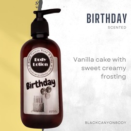 Black Canyon Birthday Scented Luxury Body Lotion with Lanolin and Jojoba Oil, 8 Oz