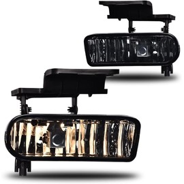 DOTCOM Fog Lights Compatible with Chevy Silverado 1500/2500 1999-2002/Fit Chevy Silverado 3500 2001 2002/Fit Tahoe Suburban 2000-2006/Compatible with Chevy Suburban(Smoky) Left Right