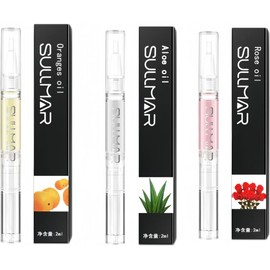 Set de 6 Aceites para Cutículas Hidratante para Uñas y Cutículas Enriquecido con Vitamina E Repara, Fortalece y Suaviza Uñas Secas y Dañadas Para Manicura en Casa y Salón (PCS3-Naranja Melocotón Aloe Vera)