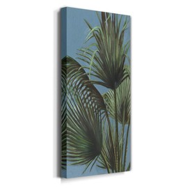 Renditions Gallery Canvas Nature Wall Art Home Paintings & Prints Elegant Green Palms Modern Glam Romantic Botanical Artwork Decorations for Bedroom Office Kitchen - 8"x16" LT43