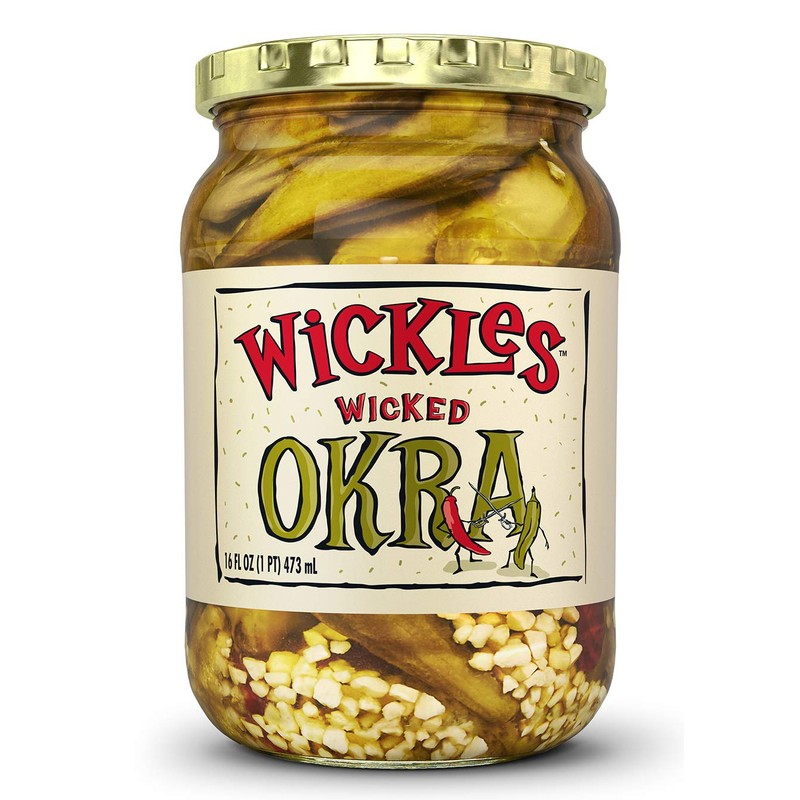 Sims Foods, Wickles Wicked Okra, 16 OZ (Pack of 4)