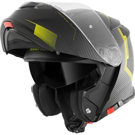Bogotto H271 Wayke Flip-Up Helmet, Matte Black/Yellow, M
