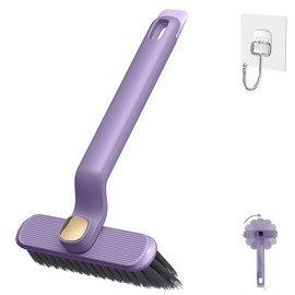 Multi-Function Rotating Crevice Cleaning Brush, 360-Degree Rotating Crevice Household Cleaning Brushes, No Dead Corners Hard Bristle Crevice Gap Brush Tool for Bathroom Household Kitchen (Purple)