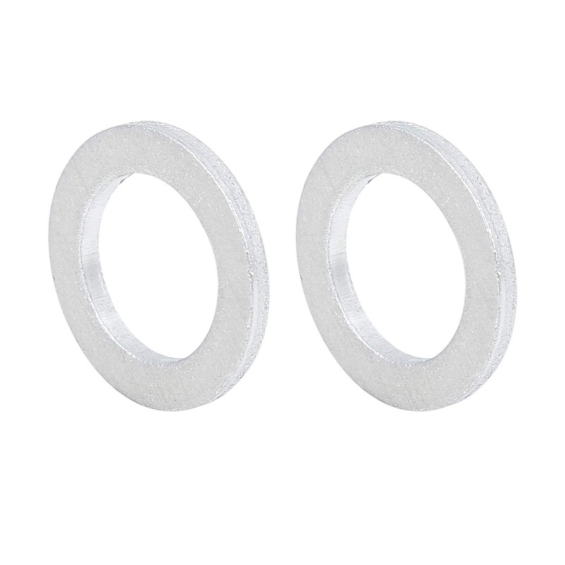X AUTOHAUX 4pcs M14 Silver Tone Oil Drain Plug Gaskets