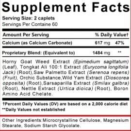Potenciador De Testosterona 7000 (60 Cpsulas) Hecho En Usa Sin Sabor                                                                                  