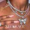 EARENT Butterfly Necklace Silver Rhinestone Choker Necklaces Christmas Costume New