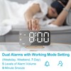 Slim LED Digital Alarm Clock, Mirror Surface for Makeup, with