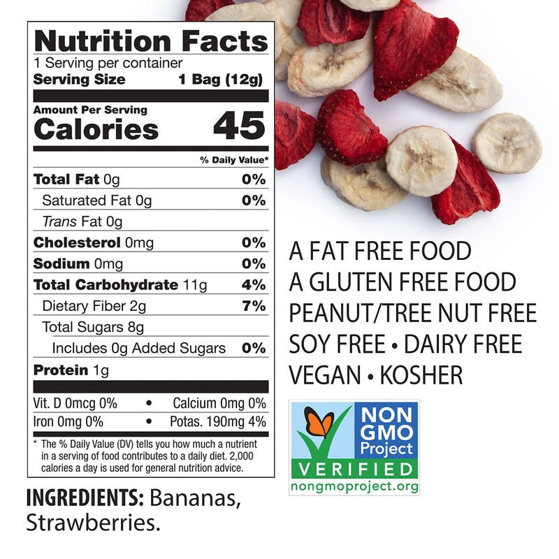 Brothers All Natural Freeze Dried Fruit Crisps, Banana Strawberry, 0.42