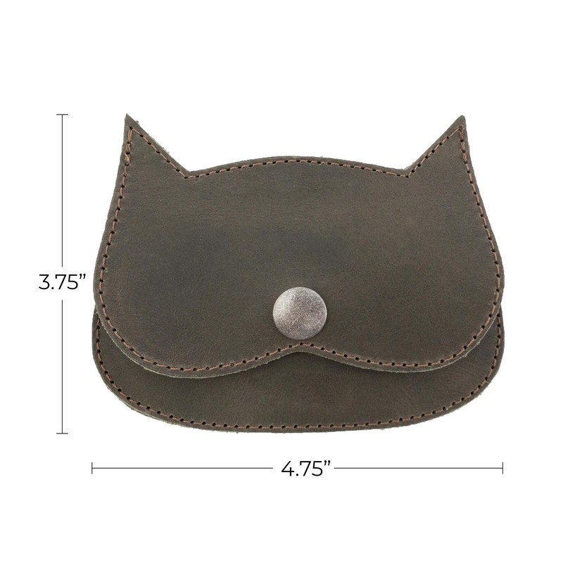 Hide & Drink, Cat Shape Wallet Handmade from Full Grain