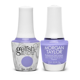 Gelish MINI & Morgan Taylor Spring Collection Now & Zen Duo - 15mL Gel & 15mL Lacquer. Long-Lasting, High-Shine Nails. Easy Application, Chip-Resistant, Vibrant Color (Can’t Burst My Bubble, 2pcs)