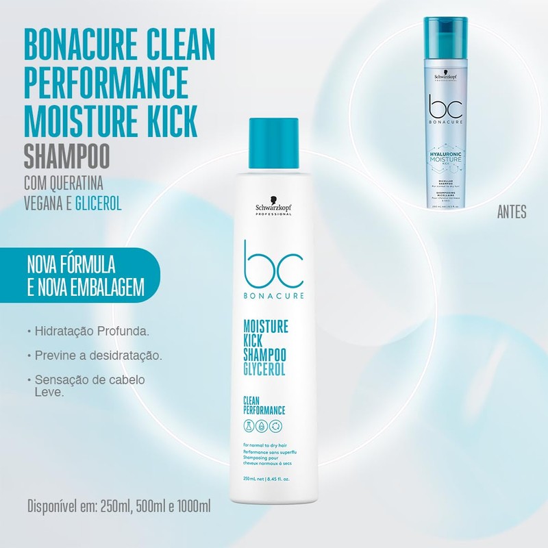Schwarzkopf bonacure moisture kick champú glicerol 250 ml
