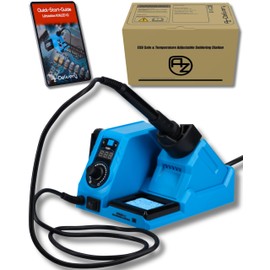 AZ-Delivery 926LED V2 Soldering Iron Kit, 130 W, Adjustable 200 °C - 480 °C, Includes Plug-In Soldering Iron Handle, Soldering Stand and Heat Resistant Cleaning Sponge - Ideal for DIY Projects
