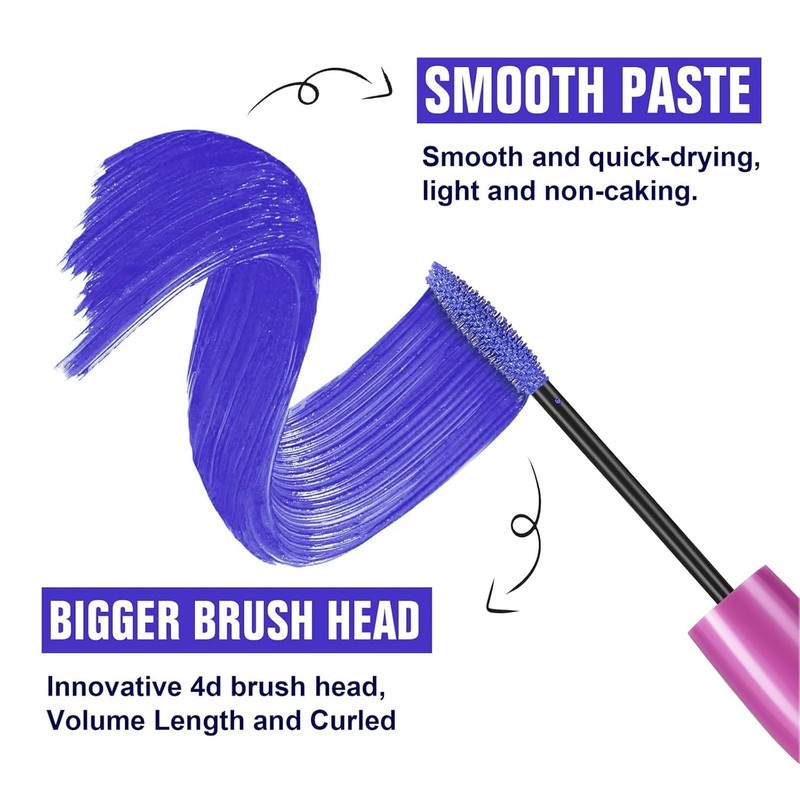 Kyannkara Volumizing Mascara Waterproof Long Lasting No Clumping Formula, Smooth