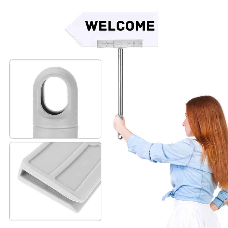 Lurrose Sign Holder Rod: 2pcs Welcome Protest Sign Holder -