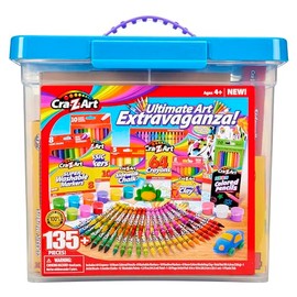 Cra-Z-Art Ultimate Art Extravaganza Art Tub Packed with 135+ Pieces, Arts & Crafts Set for Kids, Coloring Supplies for Girls and Boys, Great for Gifting for Ages 4 and Up