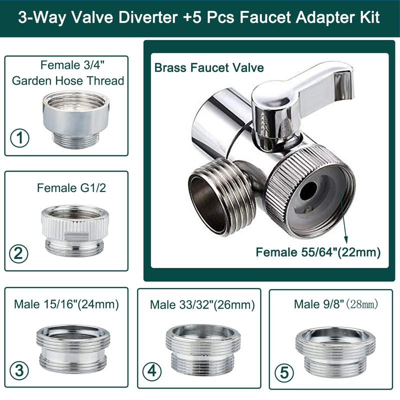 Kitchen Faucet Hose Attachment, Sink Sprayer Attachment with Sprayer Replacement