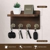 Key Holder Wall Mount, 8.5 Inch Small Home Decor Wooden