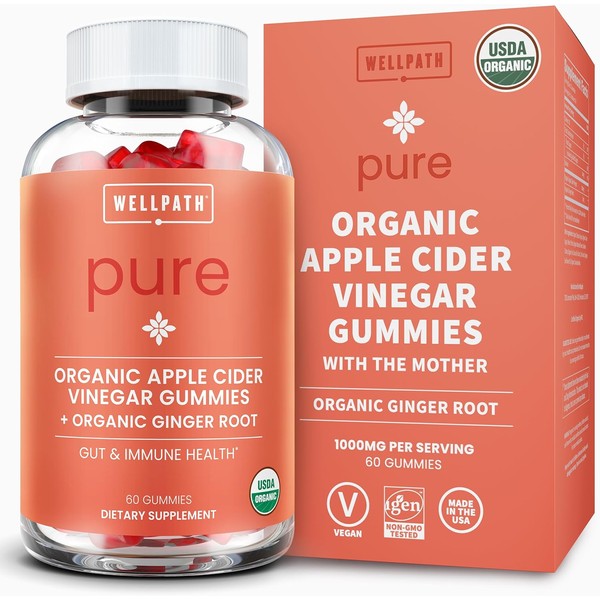 WellPath Organic Apple Cider Vinegar Gummies with The Mother -