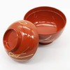Maeju Lacquerware 3T-419 4.5 Zoni Bowl Knotted Soarai Vermilion
