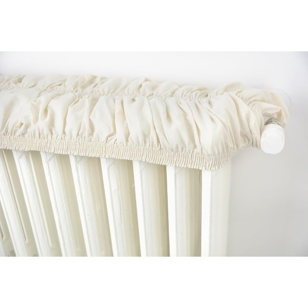 Elastic Magic Radiator Cover in Beige Extendible from 30 to 60 cm and from 60 to 120 cm Ecru Fabric Radiator Cover Radiator Cover Cotton Fabric Heat Cover Made in Italy (60-120 cm)