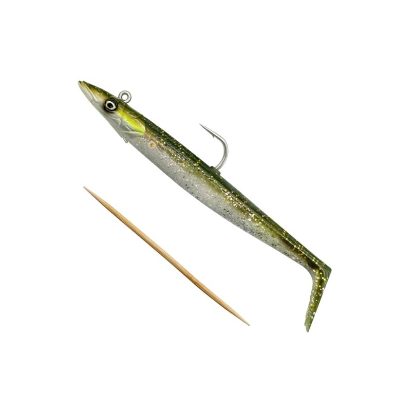 Savage Gear Sandeel V2 12cm 22g Green Silver Sinking Lure
