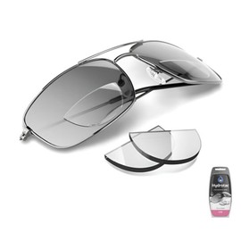Inland UK +2.50 Hydrotac Stick-On Bifocal Reading Lenses, +2.50 Magnification, Universal Fit for All Eyewear