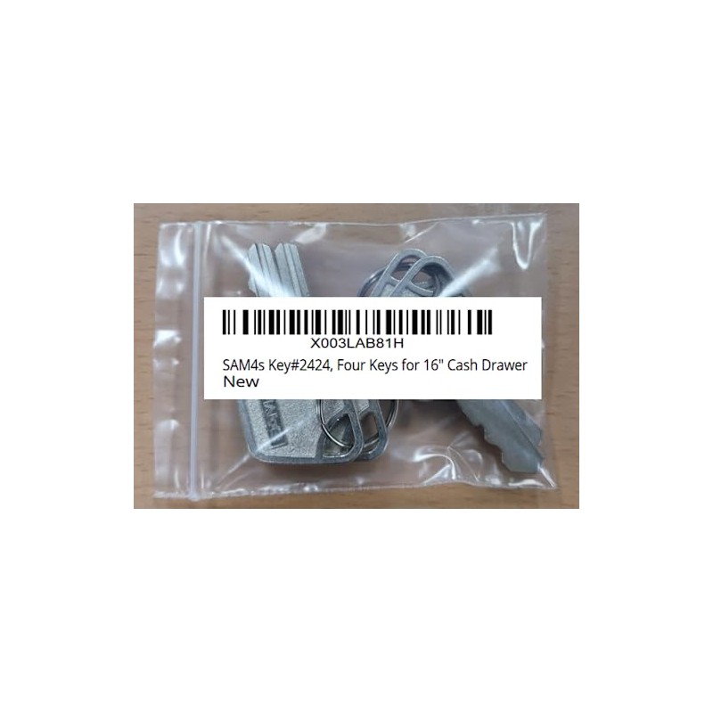 SAM4s Key Number 2424, Four Keys for 16" Cash Drawer
