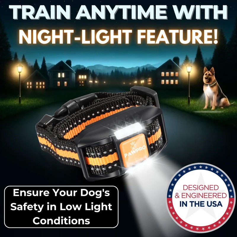 Dog Shock Collar with Remote, Unmatched 4-Mile Range, Night-Light Mode,