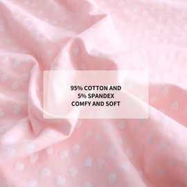 BANGSAUR Girls Nightgowns Cotton Princess Sleepwear Heart Print Nightdress 2 Pack 3-15 Years, Flutter sleeves