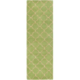 Safavieh Chatham Collection CHT935B Handmade Geometric Premium Wool Runner, 2'3" x 7' , Green