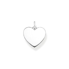 Thomas Sabo PE926-001-21 Heart Pendant 925 Sterling Silver Dimensions: 2.7 cm x 2.3 cm, Silver, No Gemstone