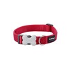 Red Dingo Bucklebone Dog Collar Plain, Red, Medium 20mm