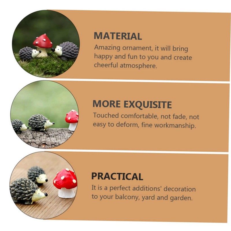 CIYODO Garden Micro Landscape Ornament 3 Sets of Resin Miniature