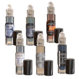 MOBETTER FRAGRANCE OILS Men's Perfume Body Oil Bundle - Set of 6 Roll-On | Your So Loved, Y Elixir, Y Intense, L’Homme Libre, Silver Kourse, Me Myself & I | Long Lasting, Travel Friendly, Alcohol-Free