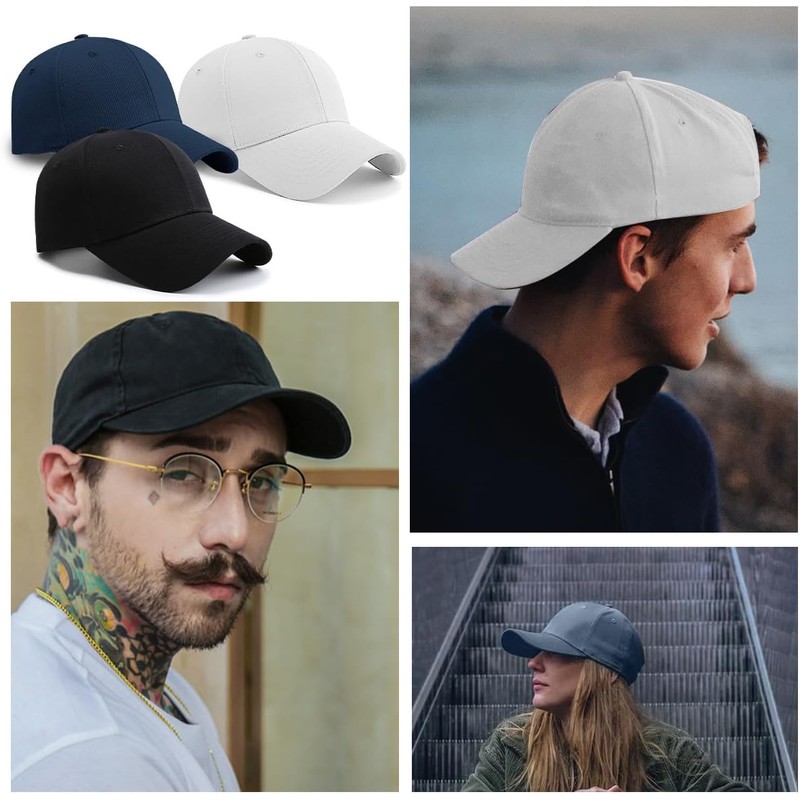 Gorras de Béisbol Unisex, Paquete de 3 Gorras de Tenis