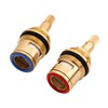 Bathroom Basin Valve,2 Pcs 3/4 Tap Glands Ceramic Mixer Hot