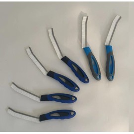 ZOLKER-Cleaning Brush; Hard Bristle Crevice Cleaning Brush; Cleaning Scrub Brush; Cleaning Brush for Home; Car; Kitchen; Bathroom; Window; Vehicle; Faucets; Toilet; Grout; 6PCS; Blue; Clean;