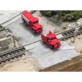"Handmade" N Scale Fire Trucks Engine for forest fires brush and tanker 3D Print Unpainted