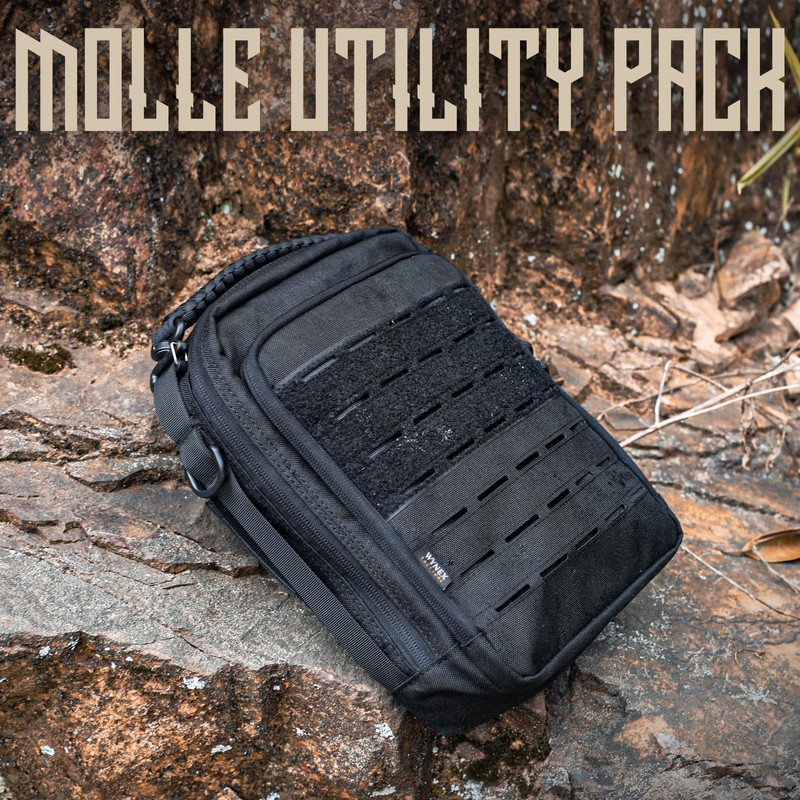 WYNEX Tactical Molle Admin Bag, Utility EDC Bag Organizer Modular