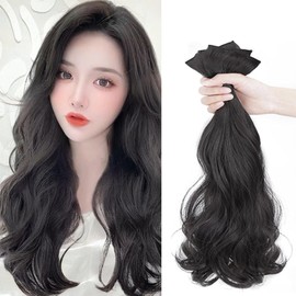 HAPVITAL Hair Extension, One-touch Extension, 3-piece Set, Curl, Neckline Wig, Half Wig, Wrap, Hair Extension, Airy Feel, Small Face Effect, Women Parted, Natural, Stealth Extension, One Touch Clip,