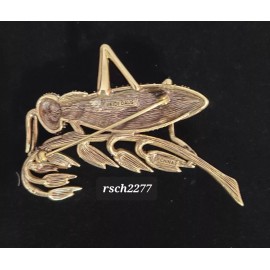 Heidi Daus "Jiminy Pretty" Crystal Cricket Pin Brooch-NWT-Ori