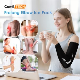 ComfiTECH Full Arm Ice Pack Wrap for Pitchers, Prolong Flexible Ice Sleeve for Tennis Elbow, Forearm, Wrist Discomforts, Golfers Arm, Shin Splints, Cold Pack for Throwing Recovery, Medium