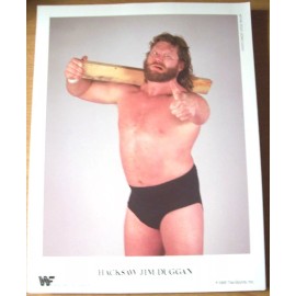 Vintage 1988 WWF Hacksaw Jim Duggan 8 1/2 x 10 1/2 Photo/Photos'