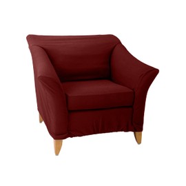 Home Details Stretch Furniture Protector Slipcover, Good for Dog Hair, Dust & Spills, Machine Washable, Arm Chair Burgundy
